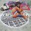 walson wholesale drop shipping Printed microfiber fabric round beach towel with tassels