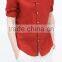 2015 linen cotton classic collar solid color contrast ribbon breathable fabric latest design for holiday