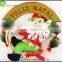 Wholesale christmas wreath decorations Santa And Snowman Fabric Christmas Wreath Christmas tree decoration