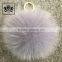 2017 Factory cute pom pom ball real fox fur balls keychain gadgets