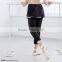 Ballet dance wear girl dance capri leggings with skirt