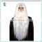 Long White Adult Gandalf Wizard Halloween Party Wig and Beard HPC-0045