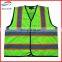 Hi-vis reflective 2 tape Roadway warning vest/reflective tape green safety vest