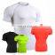 High quality compression sublimated rash guard men spandex exercise custom printed rash guard