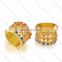 Latest design stainless stee gold plated thin signet ladies rings women's rare