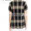 New arrived knitting fashional women black grid new style cardigan