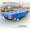 battery powered electric transfer flat cart on track used In plant transport