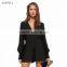 Hot Selling OL Sexy Deep V Elastic Waist Jumpsuits