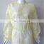 Disposable Ppe Waterproof Protective Gown 25gsm PP Yellow Blue Non Woven Aami Level 1 with Elastic Cuff Isolation Gowns