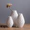 Nordic Style Almond Matte Irregular White Ceramic Artificial Flower Vase Decor For TV Bench
