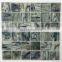 48x48mm dark blue amber look pool glass mosaic tiles