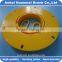 Center locator for floor scrubber brush parts