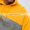 mens blank design your own yellow hoodie with different colored sleeves