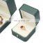 High-end custom Ring packaging boxes pu  leather jewelry ring box