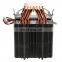 4Pin CPU Cooler 1155 1156 AVC Pure Copper 6 Heat Pipe Single Cooling Fan