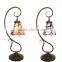 Tiffany style pink glass table lamps wholesale led light night reading glass cylinder table lamp