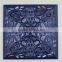 Romantic Peach Flower Navy Blue Laser Cut Dinner Invitation Card