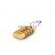 4-Digit Code Lock Brass Combination Password Padlock Square Type Plated Iron Padlock