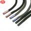 Custom Printing Logo Metal Shoelace Aglet Round Cotton Rope With Flat Metal Shoe Lace Cord Ends