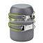 Camping Equipment Outdoor Camping Pots and Pans Set 2PCS Camping Cookware