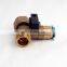 Swivel Quick Connect Three-Way Brass Ball Valve chromed 1/2x1/2x1/4
