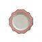 Customized Porcelain Dinnerware Set Pink Sun Flower Shaped Ceramic Tableware Plates with Gold Rim For Wedding Event