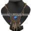 Hot sale new deisgn national style necklace heavy pendant necklace gemstone jewelry