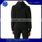 2015 new design plain black zipped hoodie for man with zipper design