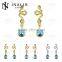 Lekani fashion style top grade crysta18K gold plated earring