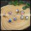 LFD-032E Gold Plated Pearl Pave Rhinestone Stud Earrings Jewelry Finding