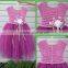 violet kids prom dresses children sleeveless party frock purple layer tulle baby girl long gown