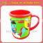 Factory wholesale plastic mug cup, mug cup 300ml