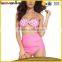 Custom S-4XL sex nude ladies sexi swimsuit open cup bikini with halter