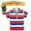 Trendy Baby Kids Wear Stripe Shirts Child Short Sleeve Polo Neck T shirt