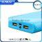 High Capacity 15600mah Leather Wallet Power Bank Portable with Dual Usb