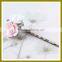 2016 Top Selling Natural and 100% handmade Simple Ceramic Flower Shape Hair Pin For Sale