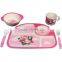New Style Eco-friendly Bamboo Fiber Kids Dinnerware Set
