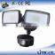 Utilitech Pro 110-Degree 2-Head Black LED Motion-Activated Flood Light with Timer