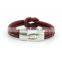2016 New Real Leather Bracelet Snakeskin Stainless Steel Buckle Bangle