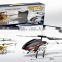 alloy series black / yellow 3.5 channel unmanned rc helicopter indoor outdoor radio control flying toys with gyro
