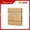 Bihu selling best PC gold 3 gang 2 way light switch brands wall switch