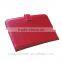 Hot Red Pu/pvc/genuine leather presentation with pocket file folder