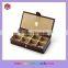 Wood velvet storage cufflink box, leather box for cuff links