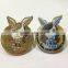 different technics cute cheap custom metal badge/security badge with butterfly cap for kids