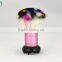 Synthetic Hair Colorful Tip Shimmering Rhinestone Handle Kabuki Powder Brush
