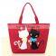 Mommy bag canvas tote bags felmale casual printing cat pattern handbag for wholesale