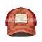 Wholesale Custom Vintage Flat Embroidery Printed Distress Curved Bill Mesh Trucker Cap And Hat                        
                                                Quality Choice