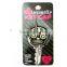 well design terrible skull shape soft pvc bracelet key holder