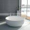Round cheap price composite freestanding resin stone solid surface bathtub