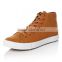 camel pu upper high top sneakers rubber sole lace up vulcanized trainer men sneakers cheap casual china canvas male shoes 2016